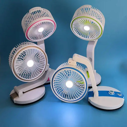 360° Adjustable Folding Fan With LED