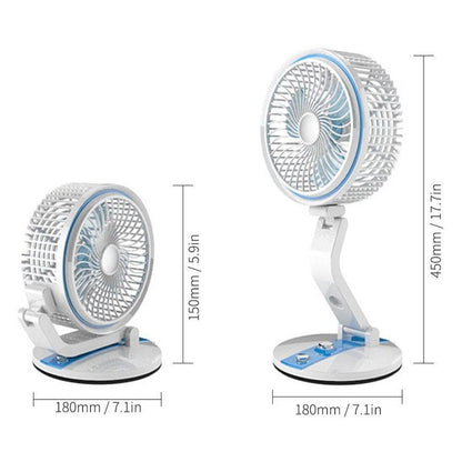 360° Adjustable Folding Fan With LED