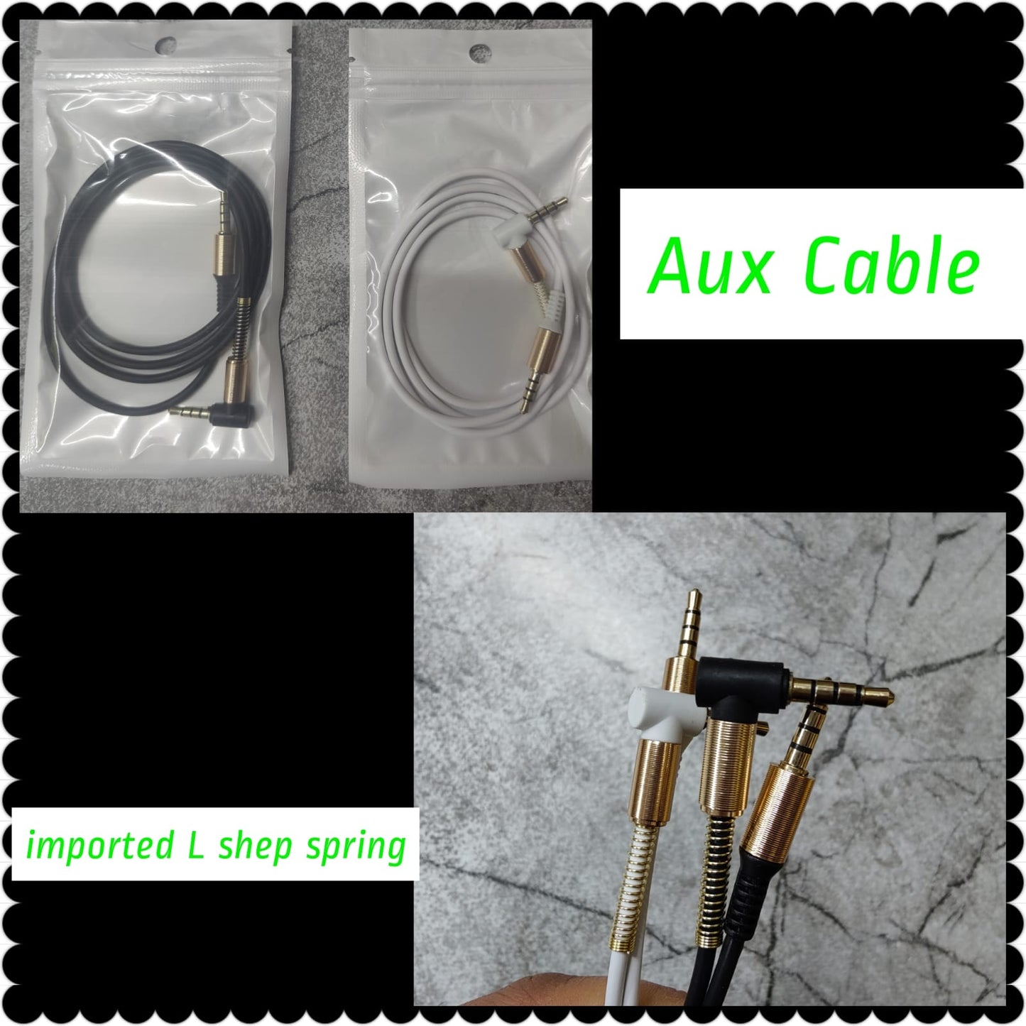 AMR GOLD L SHAPE METAL AUX CABLE