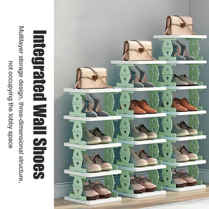 Creative 4 Layer Foldable Multitasking Shoe Rack