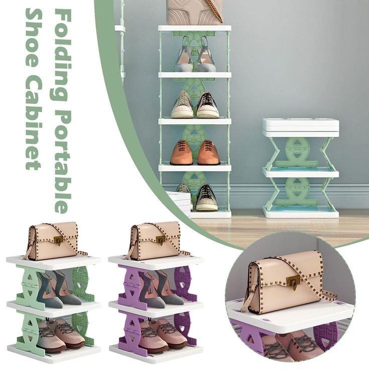 Creative 4 Layer Foldable Multitasking Shoe Rack