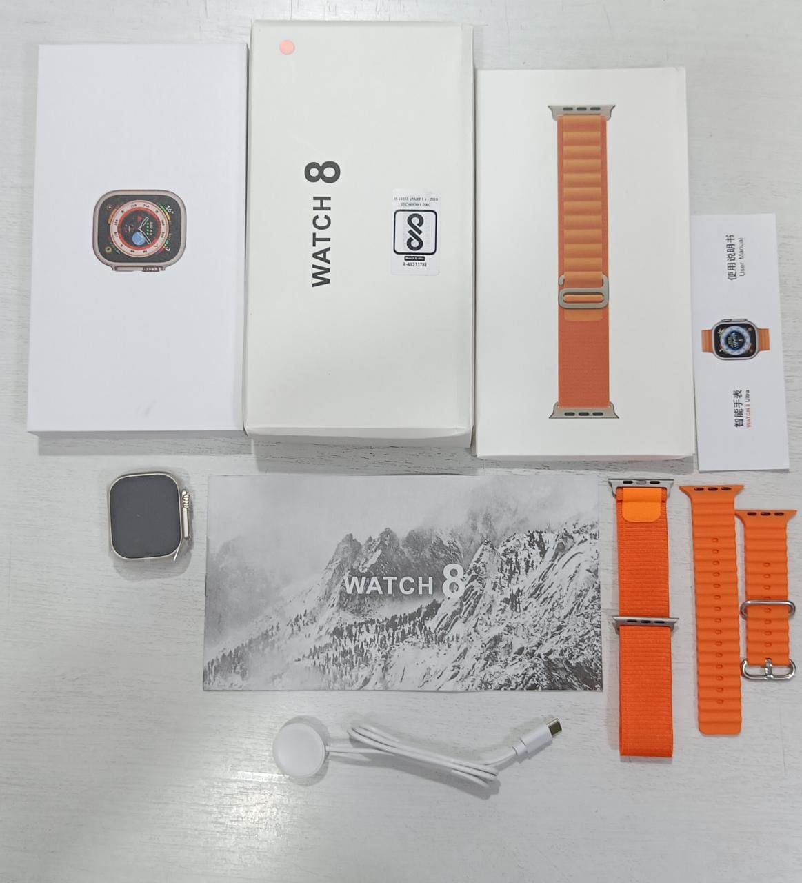 NEW WATCH 8 ULTRA (49 MM ) WITH DUBBLE STRAP