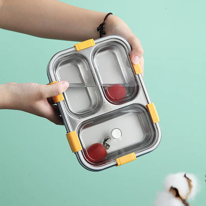 STAINLESS STEEL LUNCHBOX 3 COMPARTMENT (JAL001)