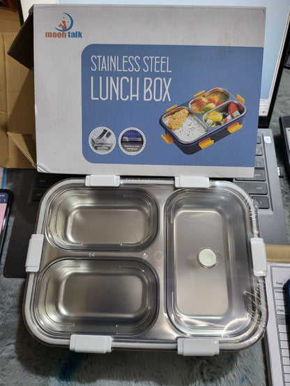 STAINLESS STEEL LUNCHBOX 3 COMPARTMENT (JAL001)