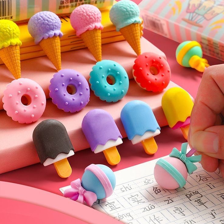 Ice Cream Eraser (Set Of 4)