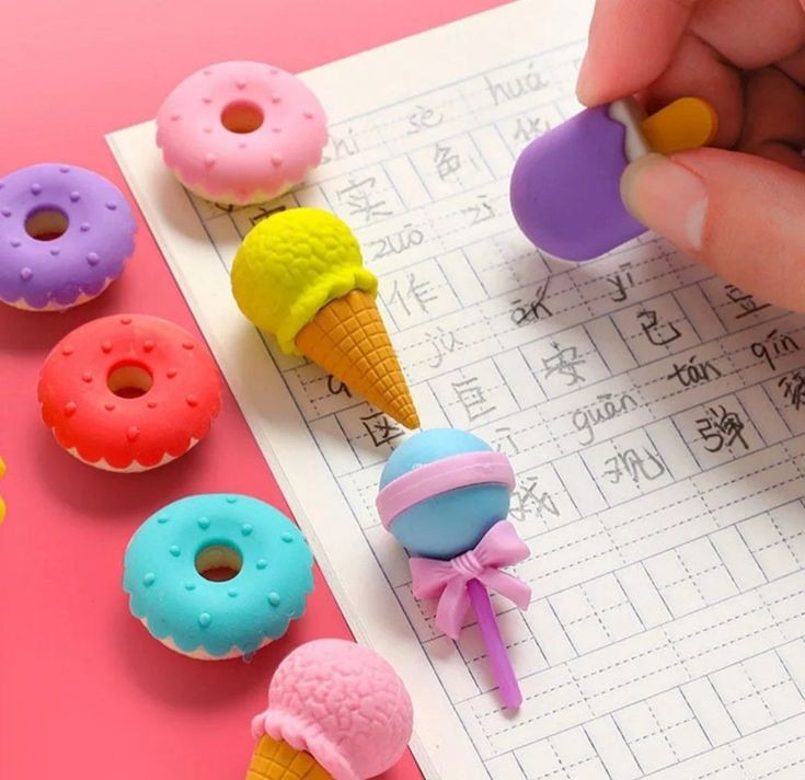 Ice Cream Eraser (Set Of 4)