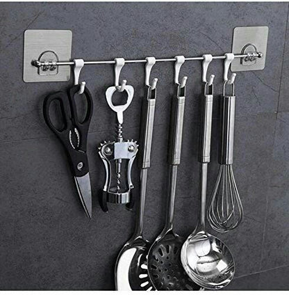 Self Adhesive 6 Pcs Steel Hook (Box Pack)