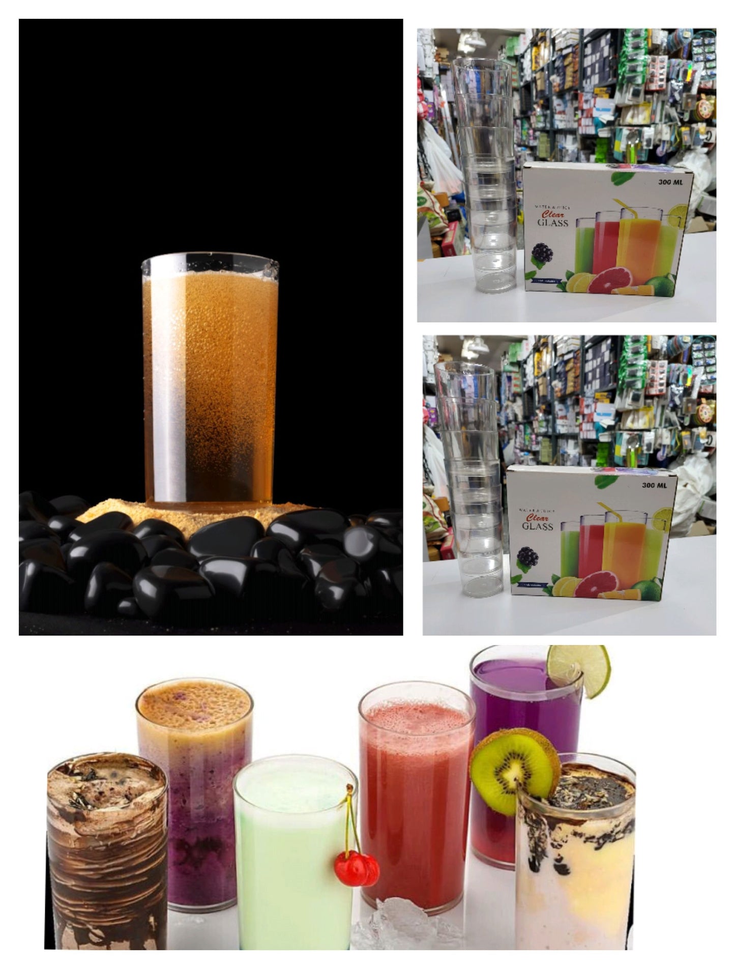 CLEAR GLASS 6 PC SET