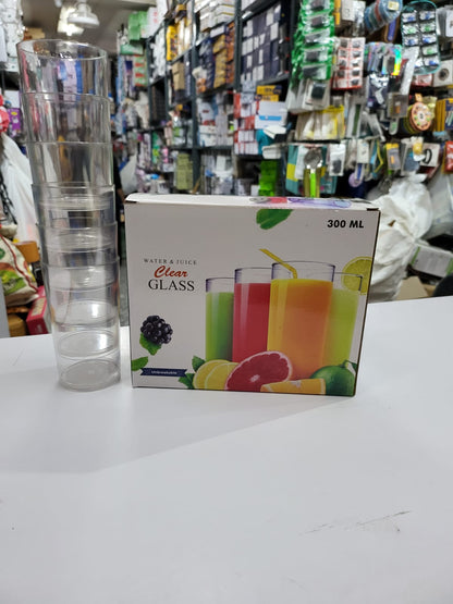 CLEAR GLASS 6 PC SET