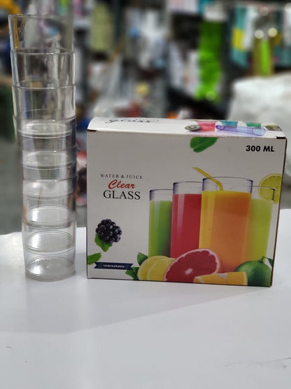 CLEAR GLASS 6 PC SET