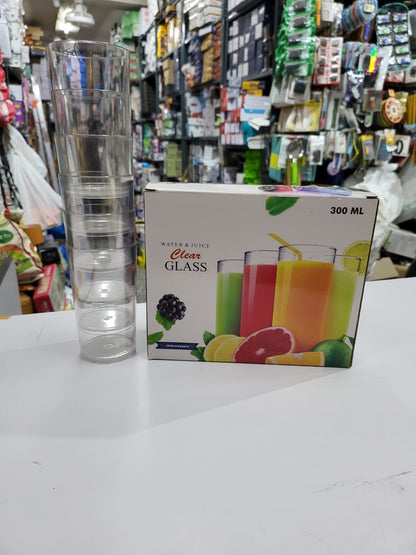 CLEAR GLASS 6 PC SET