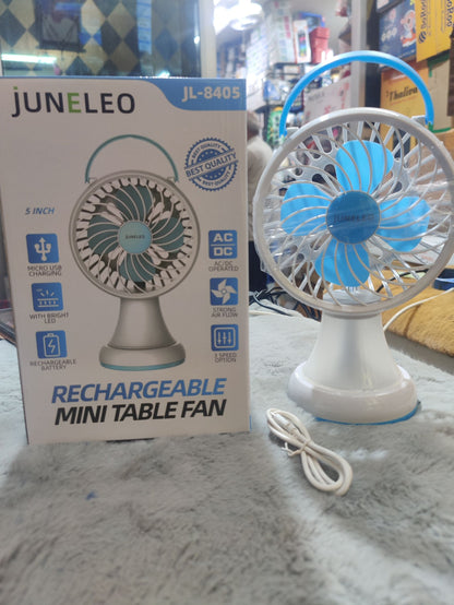 JUNELEO JL-8405 RECHARGEABLE MINI TABLE FAN