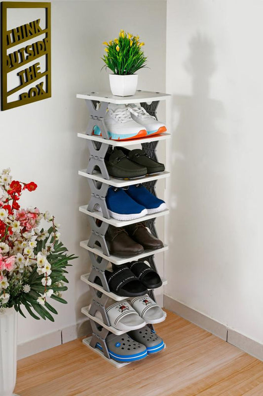 Creative 8 Layer Foldable Multitasking Shoe Rack