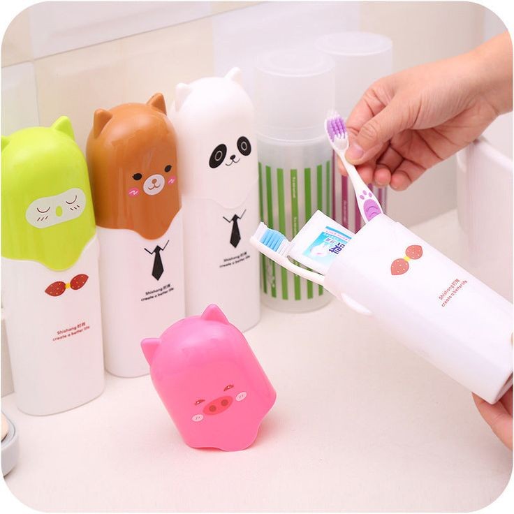 Travel Teddy Toothbrush Holder