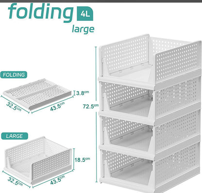 4 Layer Foldable & Sliding Drawer/Wardrobe Organiser