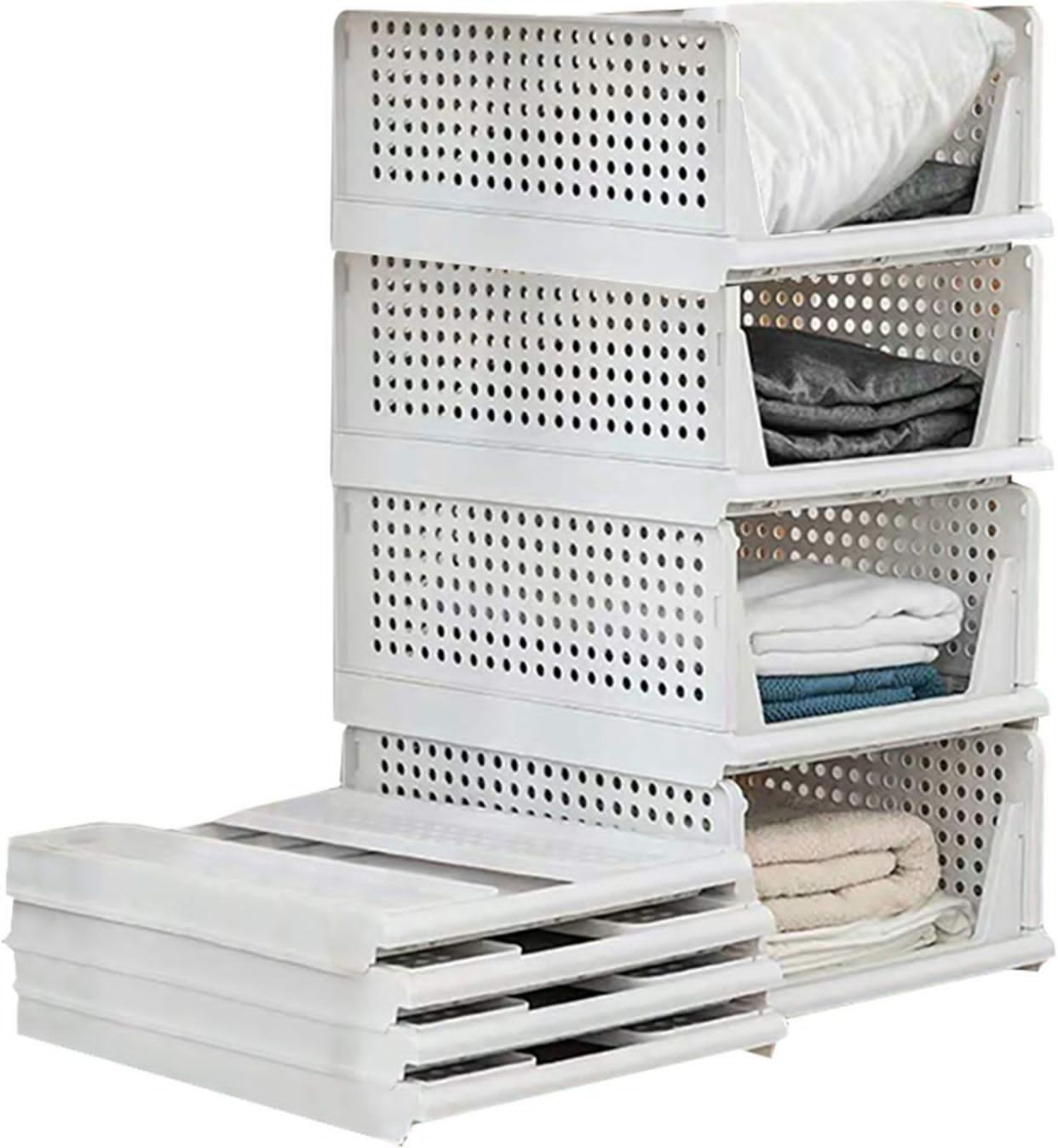 4 Layer Foldable & Sliding Drawer/Wardrobe Organiser