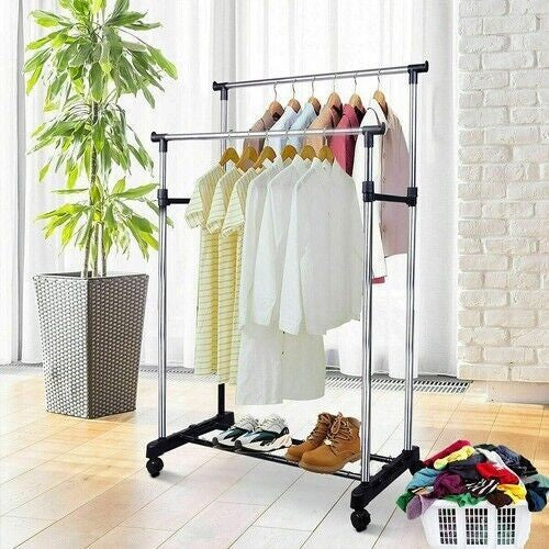 Double Pole Telescopic Cloth Rack (Imported)