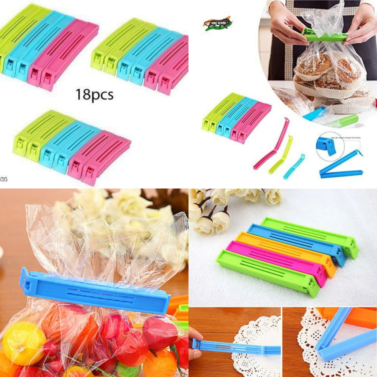 18 Pcs Food Clip (Box Packing)