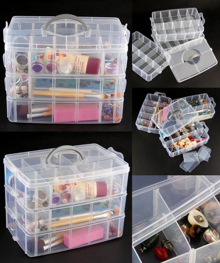 3 Layer 30 Grid Multipurpose Storage Box