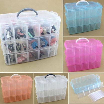 3 Layer 30 Grid Multipurpose Storage Box