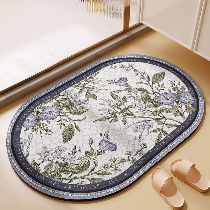 Oval Shape Bathroom Mat