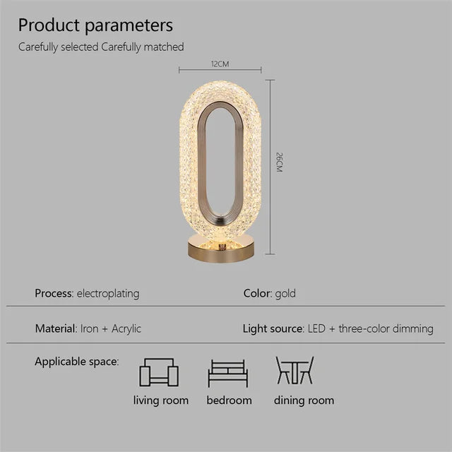 3 in 1 Crystal LED Lamp (Imported) L-003