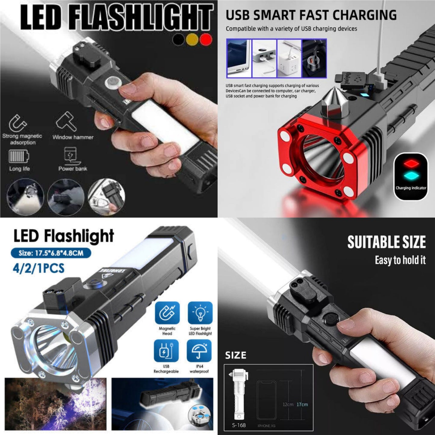 Rechargeable Multifunction Hammer Torch