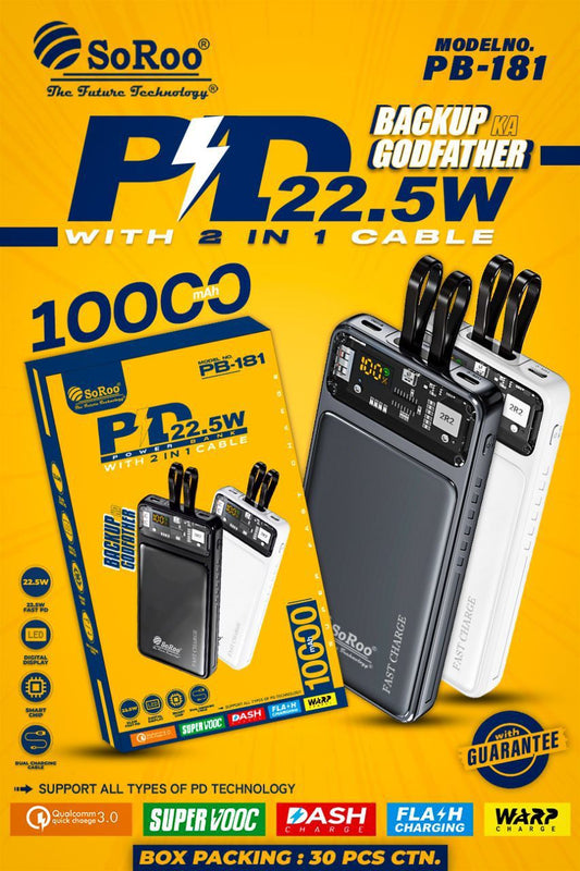 SOROO PB 181 POWER BANK 10000 MHAH