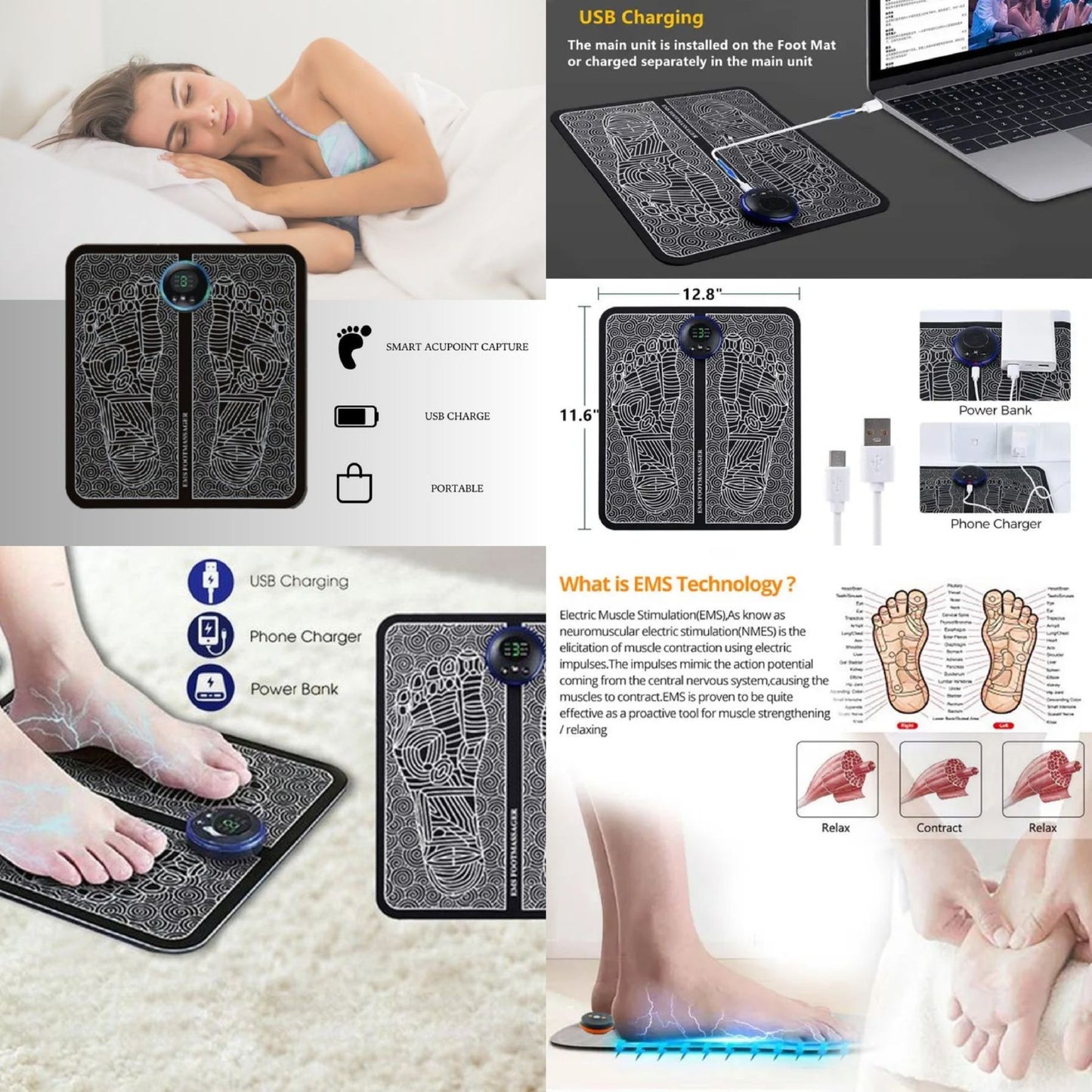 Rechargeable EMS Foot Massager