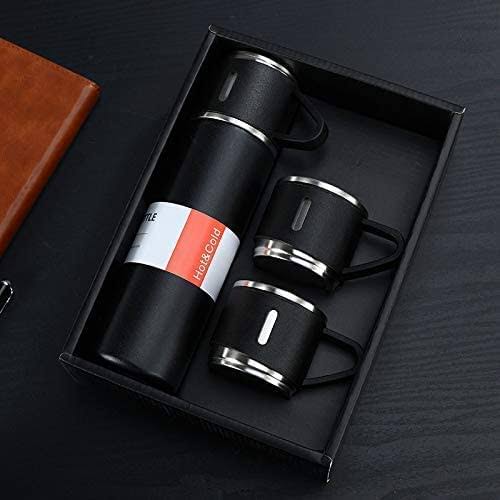 Vaccum Flask Cup Set (Black Only)