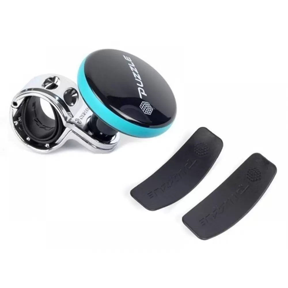 Puzzle Sporty Car Power Steering Handle Spinner Knob Black and Sky Blue

by Puzzle