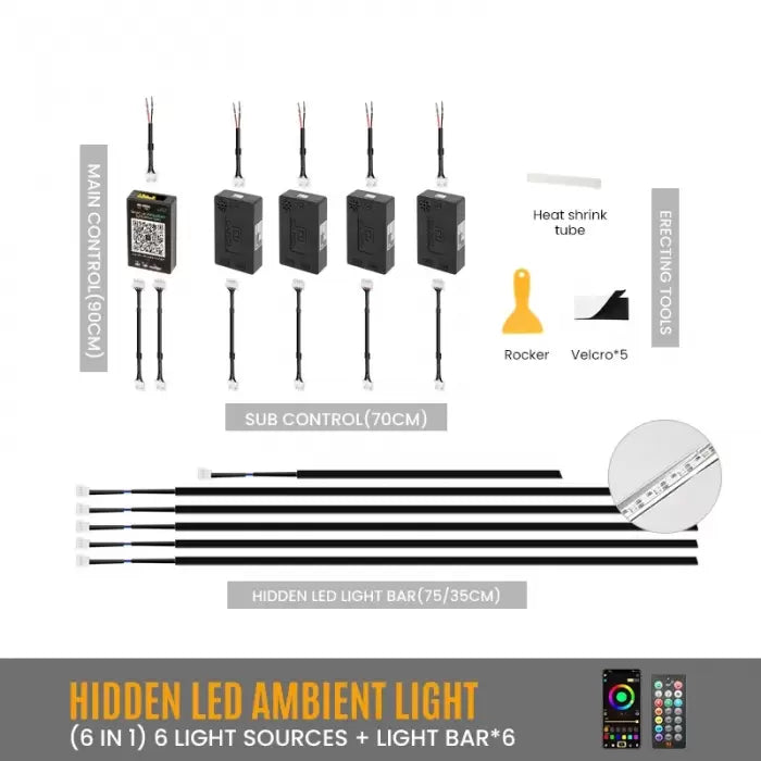 Cardi K3 Active Ultra Ambient RGB LED Interior Lights - 6 Pieces

by CARDI