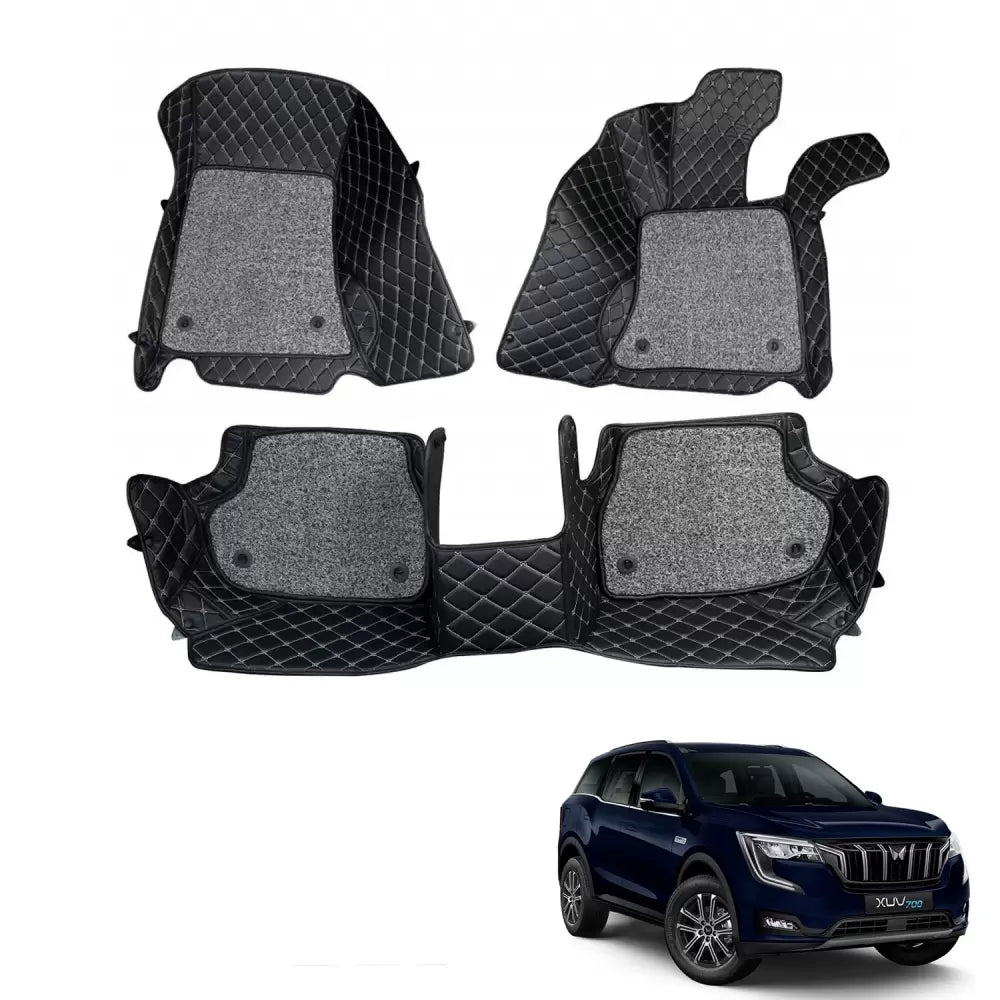 Mahindra Xuv 700 Premium Diamond Pattern 7D Car Floor Mats (Set of 3)