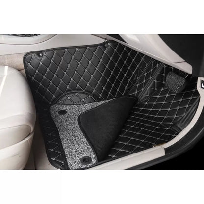 Tata Tigor 2020 Premium Diamond Pattern 7D Car Floor Mats (Set of 3, Black)