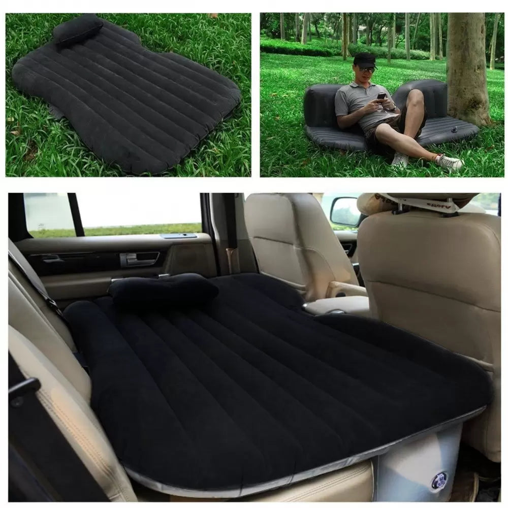 Premium Travel Inflatable Car Bed Sofa Mattress With Two Air Bed Pillows, Car Air Pump And Repair Kit Included

by Imported