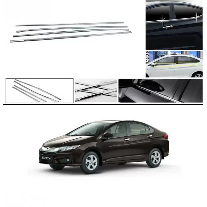 Honda City 2014-2020 Lower Window Chrome Garnish Trims (Set Of 4Pcs.)

by Imported