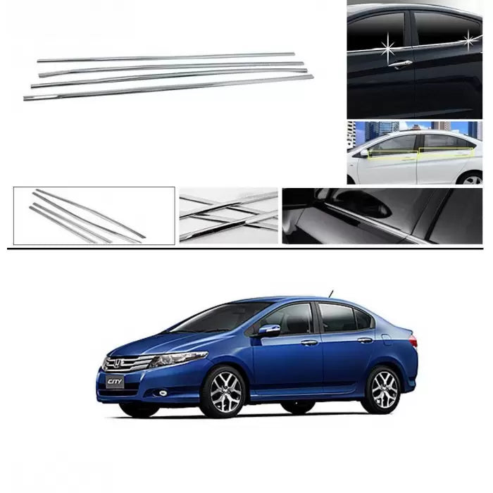 Honda City Ivteh 2009-2013 Lower Window Chrome Garnish Trims (Set Of 4Pcs.)

by Imported