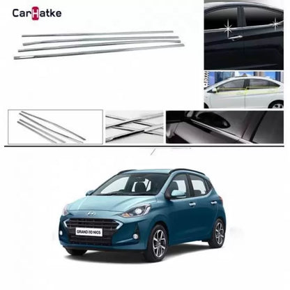 Hyundai Grand i10 Nios Onwards Lower Window Chrome Garnish Trims (Set Of 6 Pcs.)

by Imported