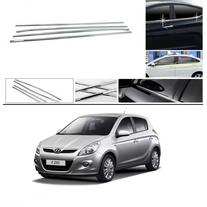 Hyundai i20 2008-2012 Lower Window Chrome Garnish Trims (Set Of 4Pcs.)

by Imported