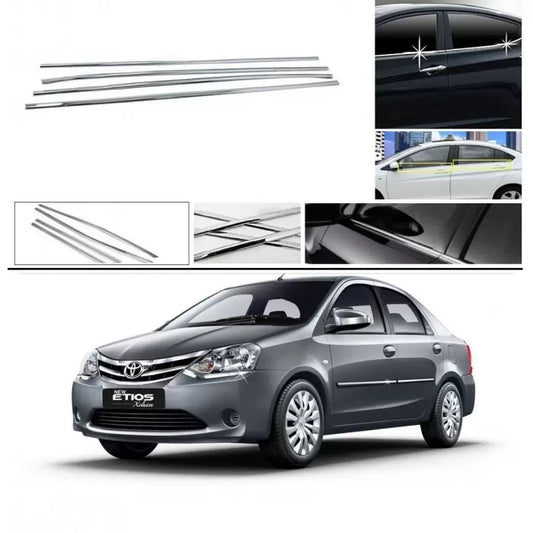 Toyota Etios Lower Window Chrome Garnish Trims (Set Of 4Pcs.)

by Imported