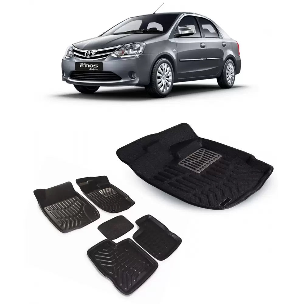 Premuim Quality Car 3D Floor Mats For Toyota Etios And Etios Liva