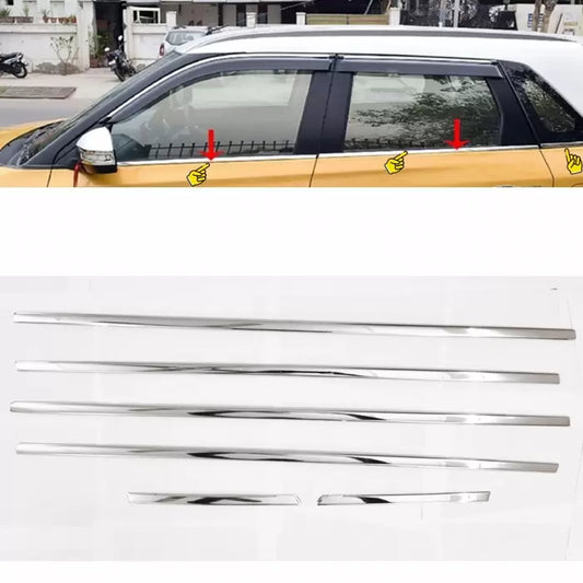 Maruti Vitara Brezza Lower Window Chrome Garnish Trims (Set Of 6)

by Imported