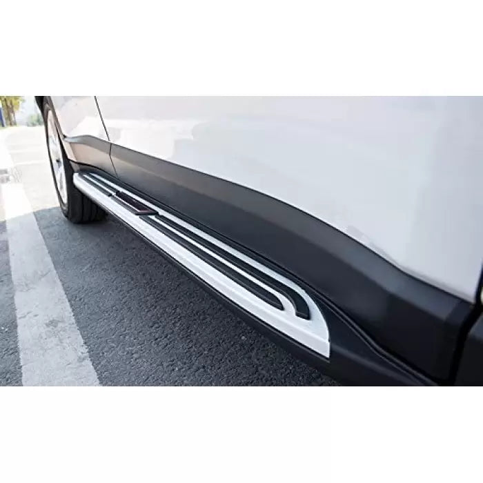 Jeep Compass 2017 Side Foot Stepper in ABS Stainless Steel Integrated Metal Reinforced

by Imported