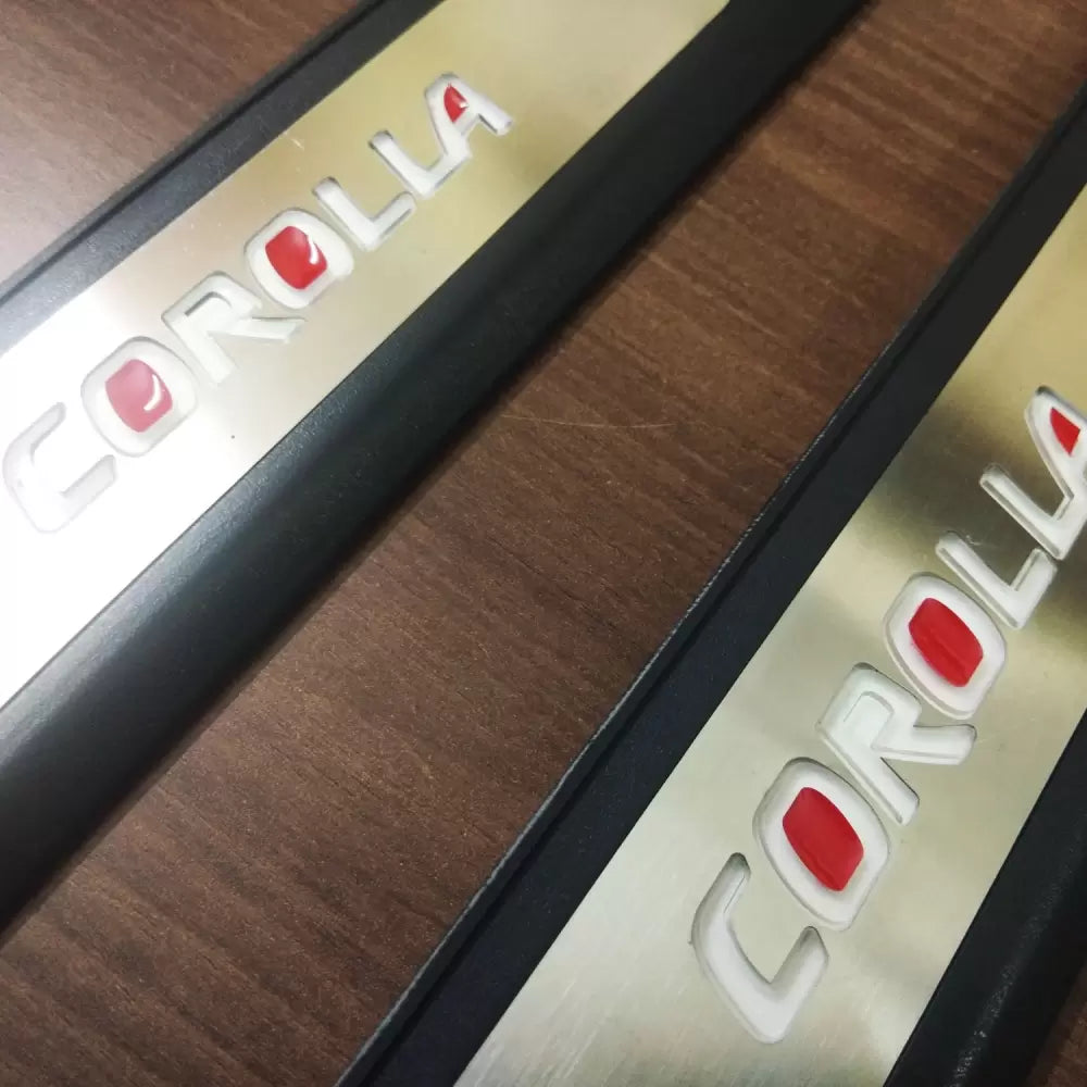 Toyota Corolla Altis New OEM Led Scuff Door Side Sill Plates - 4 Pieces

by Imported