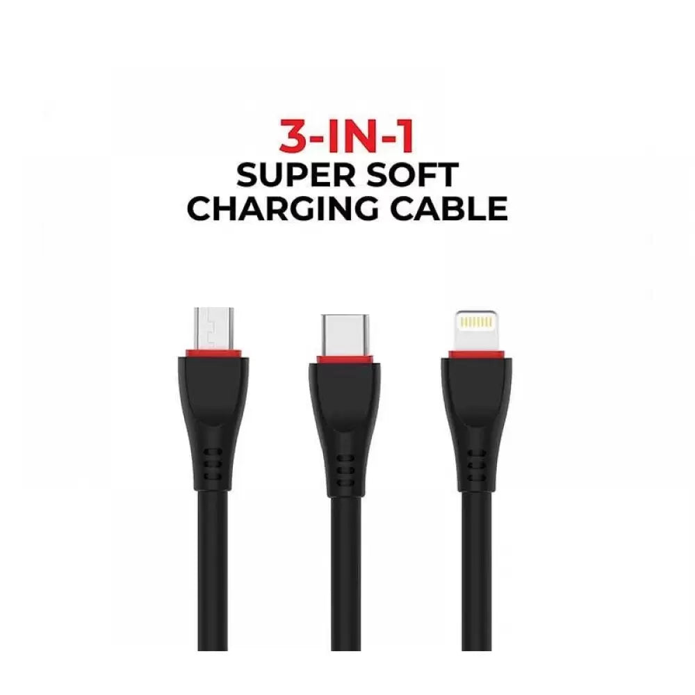 GFX 3 in 1 USB Mobile Charging Cable C-Type, B-Type and Lightning

by GFX