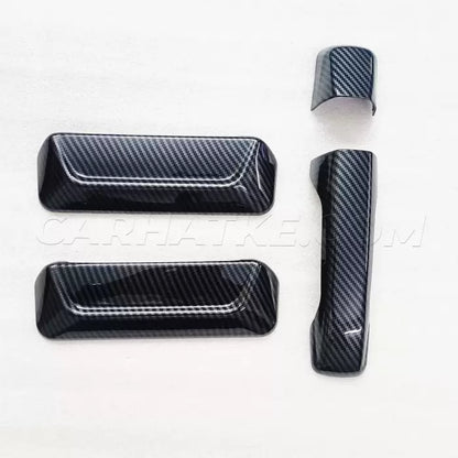 Mahindra New Thar 2020 Onward Glossy Carbon Finish Handle Cover - Set of 3

by Imported