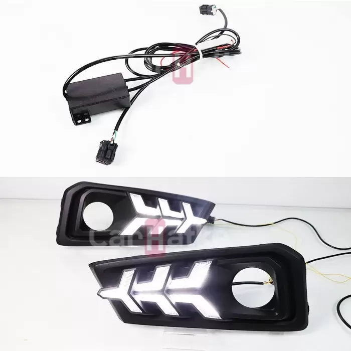 Honda Amaze 2018 Onwards LED DRL Day Time Running Lights with Matrix Turn Signal (Set of 2Pcs.)

by Imported