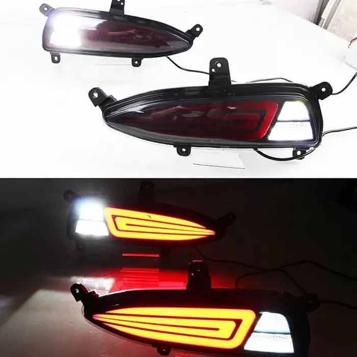 Hyundai i20 Elite Facelift 2018-2020 Bumper LED Reflector Lights in Tail Light Design (Set of 2Pcs)

by Imported