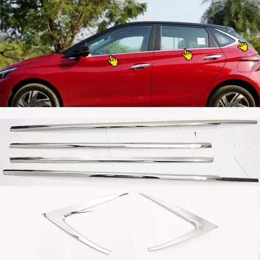 Hyundai i20 2020 Onwards Lower Window Chrome Garnish Trims (Set Of 6Pcs.)

by Cnleague