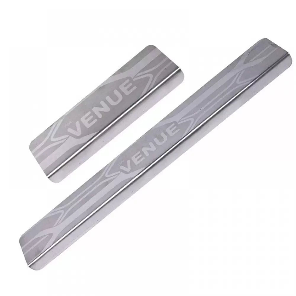 Hyundai Venue 2019 Onwards Stainless Steel Door Scuff Foot Sill Plate Guards (Set of 4 Pcs.)

by Galio